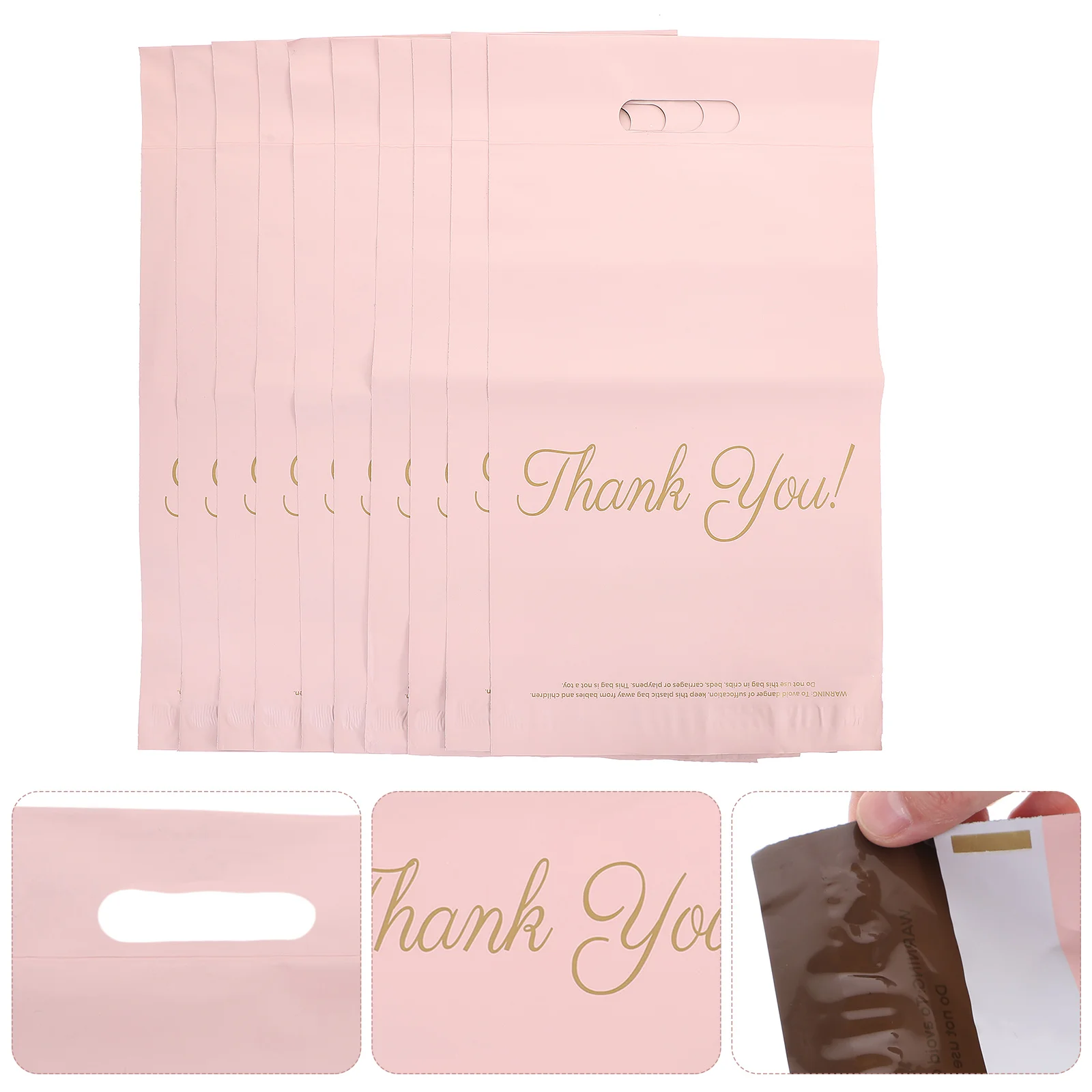 

100Pcs Decorative Mailing Packing Thick Packing Portable Shipping Envelope for Delivery Storage Shipping