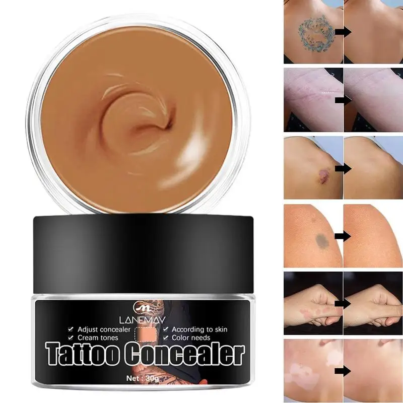

Waterproof Concealer Cream Smudge Resistant Skin Perfecting Long Lasting Body Foundation Full Coverage Natural Look 2 Colors For