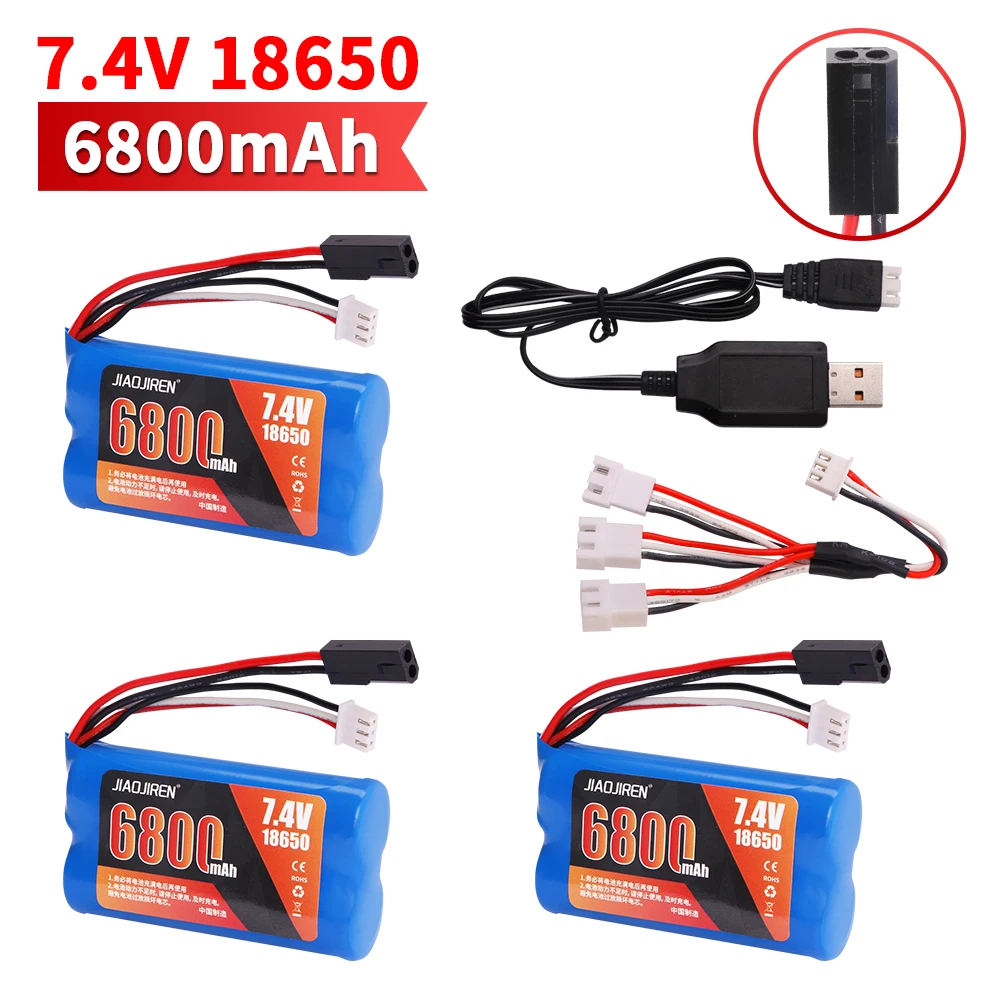 6800 мАч 7 4 В липо-батарея с вилкой 5500 для MJX T40 T40C F39 F49 T39 BG1518 BG1513 BG1515 BG1507 BG1506 детали