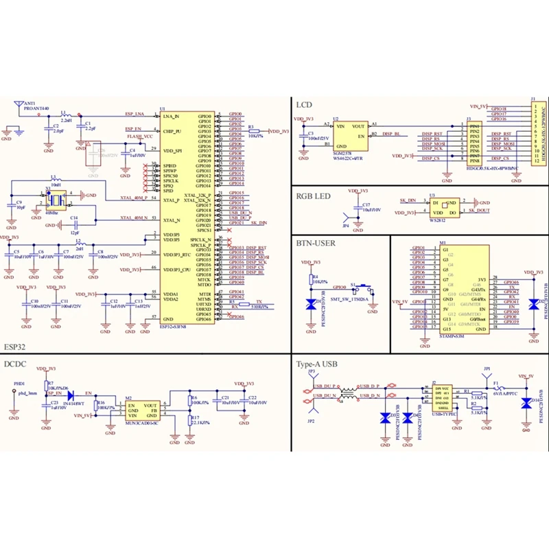 M5stamps3 PIN2.54 встроенный основной модуль управления