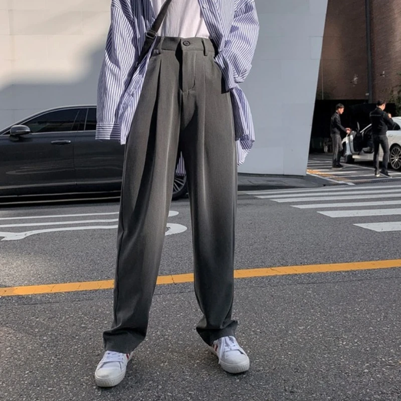 2021 Women New Autumn Solid Loose High Waist Pants Spring Office Lady Elegant Suit Pant Classic Korean Long Trousers Female Pop
