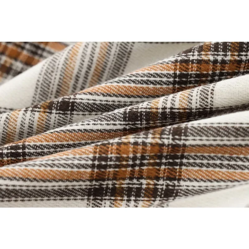 Женский клетчатый пиджак CharmChant весна 2024 пальто с длинными рукавами и лацканами