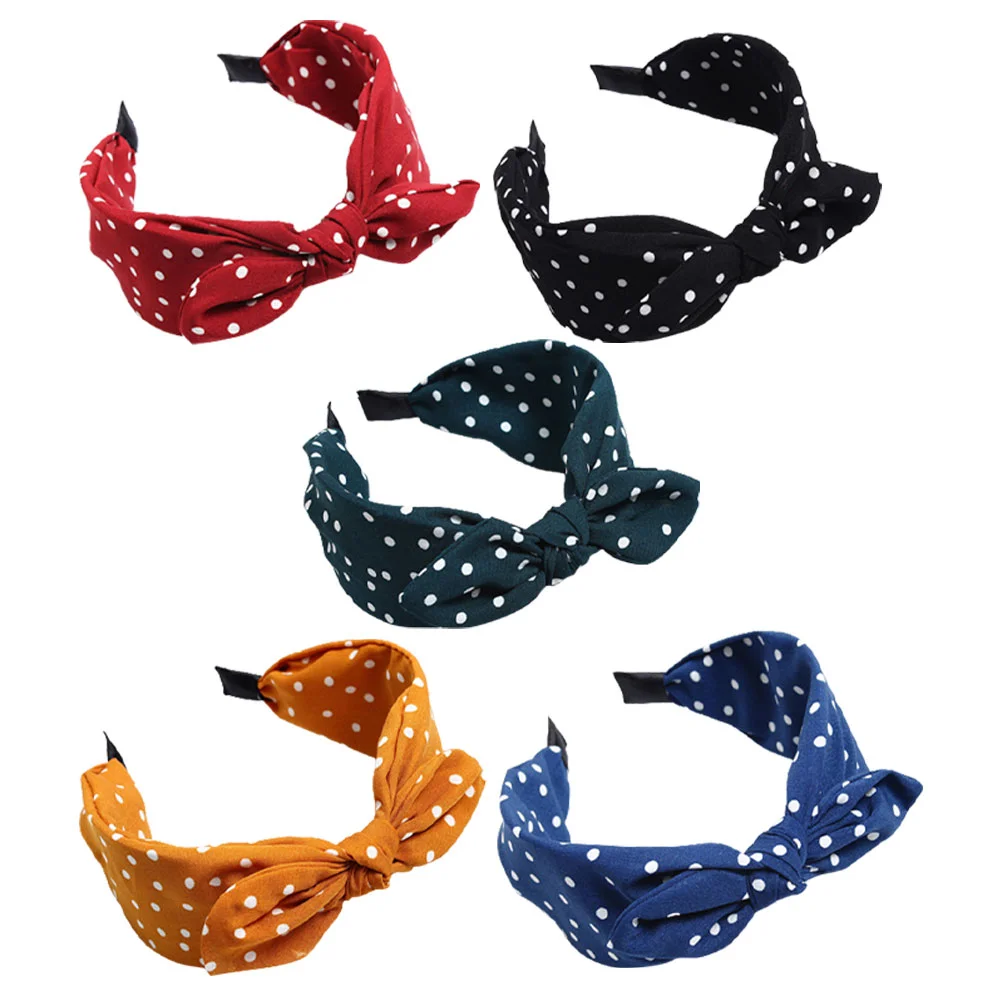 

5 Pcs Yoga Bow Headband Woman Knotted Hair Ornaments Fabric Decorative Headbands