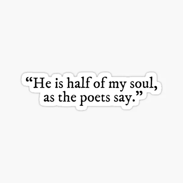 

He Is Half Of My Soul As The Poets Say, 5 шт. наклеек для комнаты, декор для ноутбука, бутылки для воды, стены, милый детский дом, гостиная
