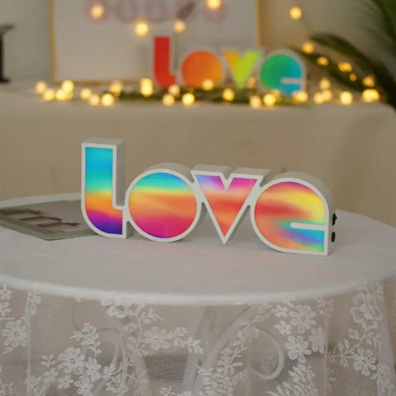 

1pc Newest High Qulity Creative Led Decorative Light Box Proposal Confession Holiday Arrangement English LOVE Letter Gift Light