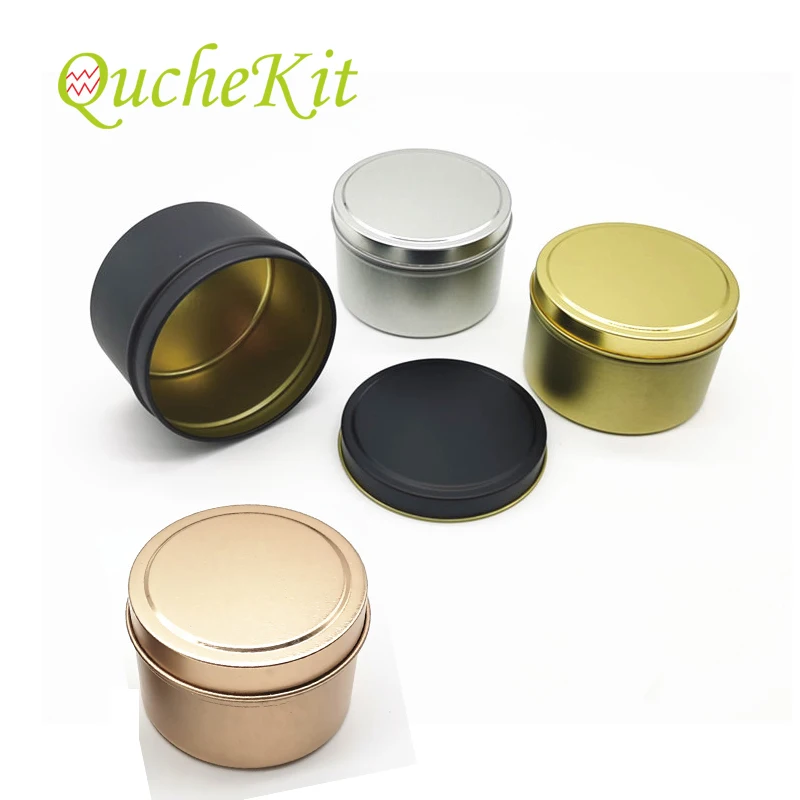 16Pcs 100ML Aluminum Candle Jar Tin Empty Metal Cream Lip Balm Container with Lid Bulk Pot Silver Can Metal Tin Box