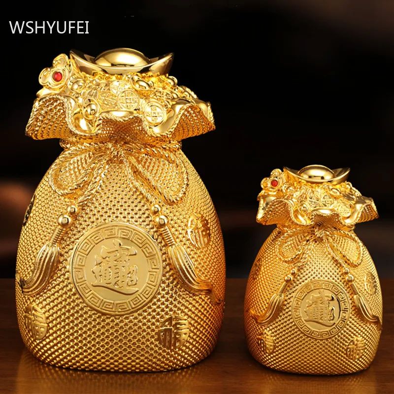 Золотая полимерная Копилка в стиле ретро для денег домашний декор гостиной