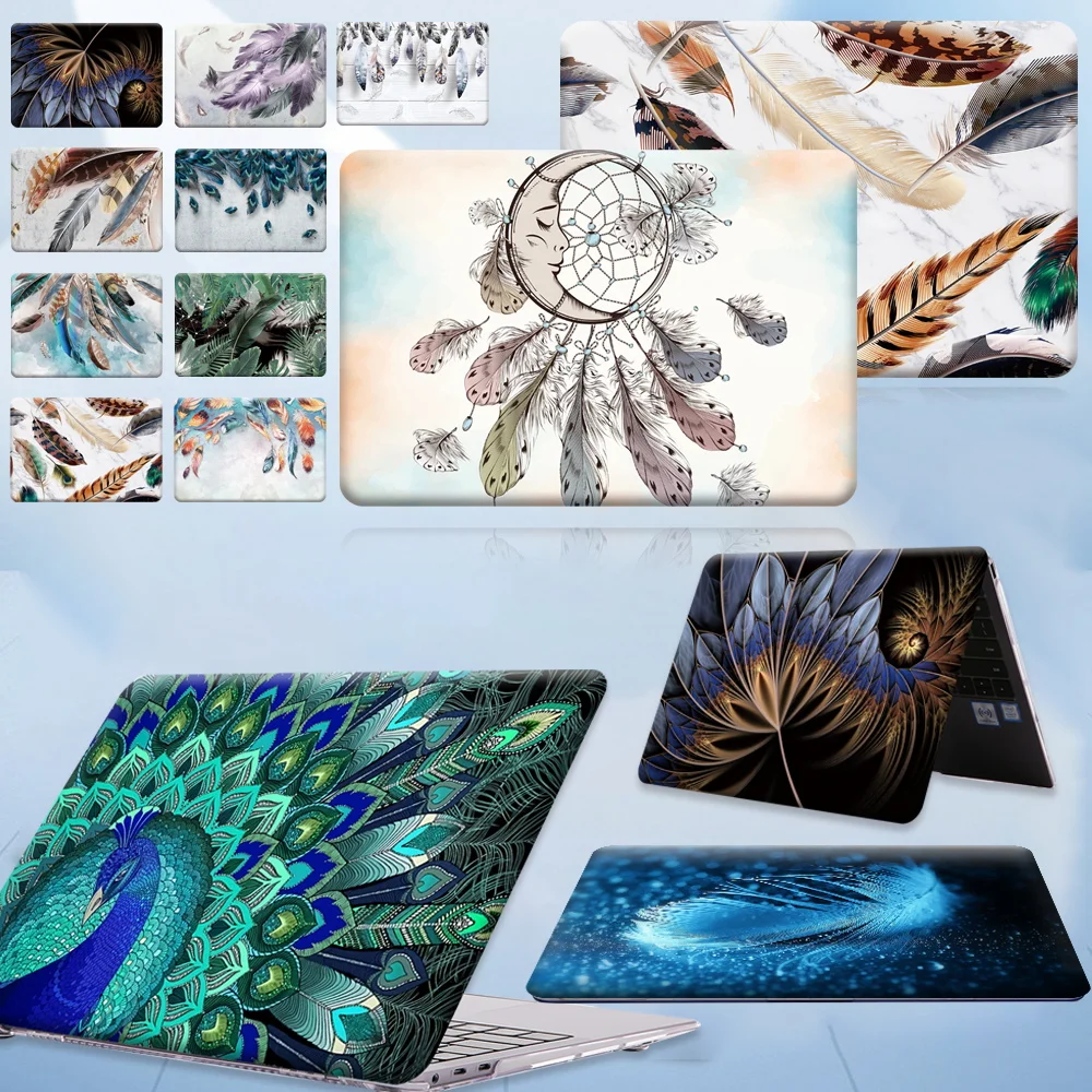 

Laptop Case for Huawei MateBook 16/MateBook 13S /14S /D15 /D14 /13 /14/MateBook X Pro 13.9/X 2020 Feather Print Hard Shell Cover