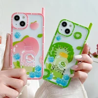 cute cartoon peach drink phone case for iphone 11 12 13 mini pro xs max 8 7 plus x xr cover