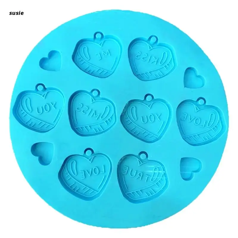 

X7YA Keychain Moulds Silicone Material Perfect Gift for Hand Making Lovers Friends