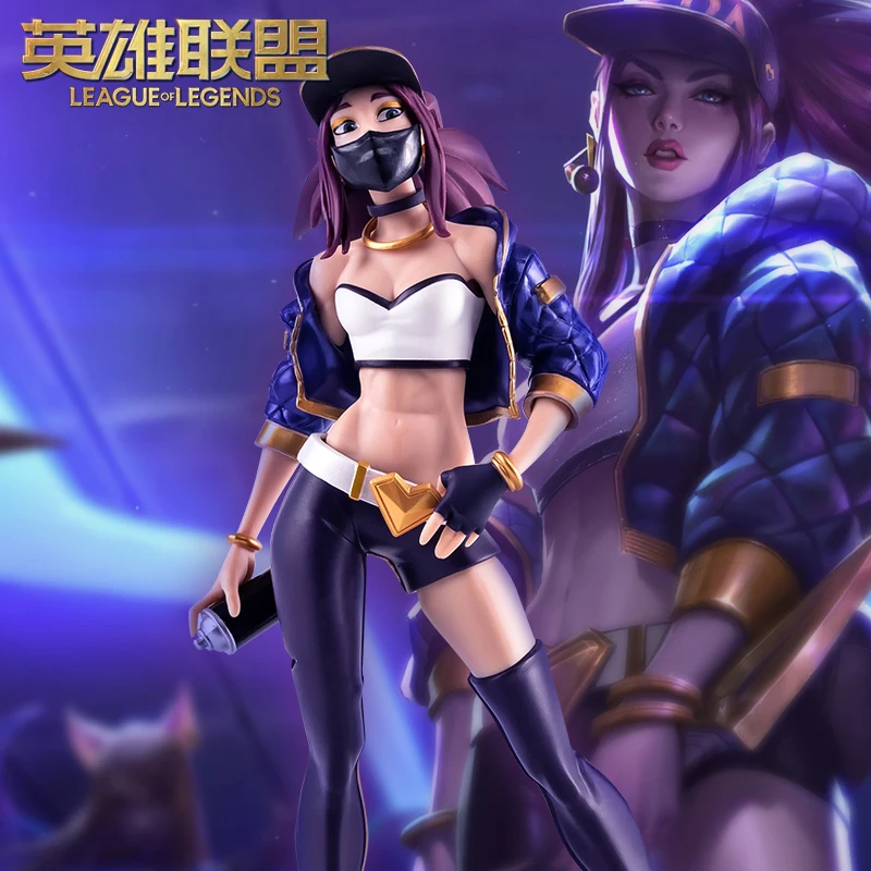 

League Of Legends Game Peripheral KDA Skin Serie Akali Sculpture Figure Collectible Model Toy Cartoon Model Toy Desktop Ornament