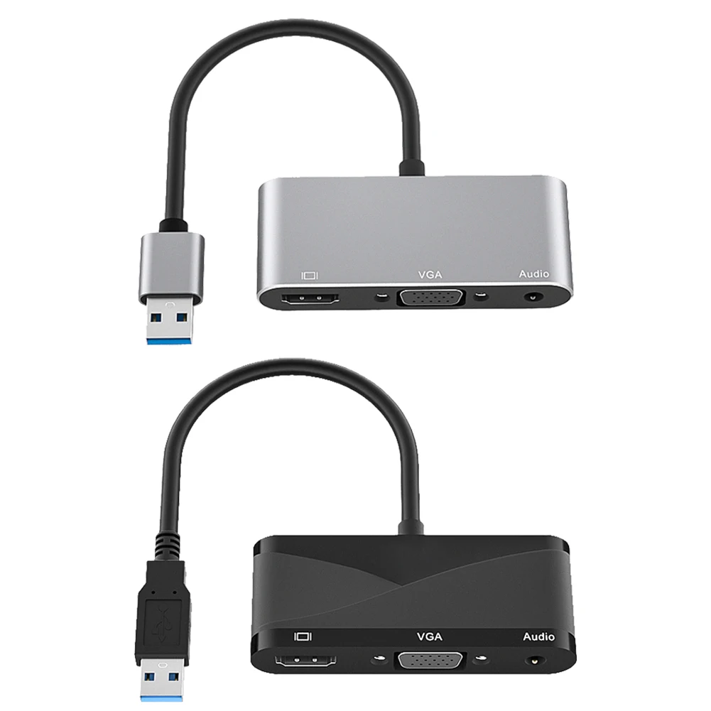 USB 3 0 концентратор для VGA HDMI 5 аудиоадаптер док-станция в 1 1080P HD мультидисплейный