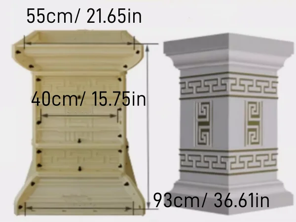 

Форма для сиденья столба из пластика