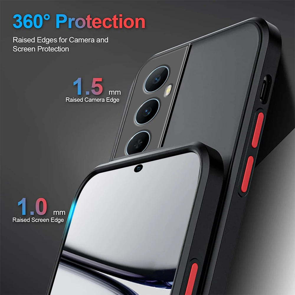 Realmi C65 4G чехол матовый Жесткий ПК бронированный противоударный для RealmeC65 Realme C 65 65C