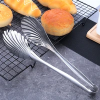 2pcs kitchen tong anti slip stainless steel heat resistant cooking tool barbecue