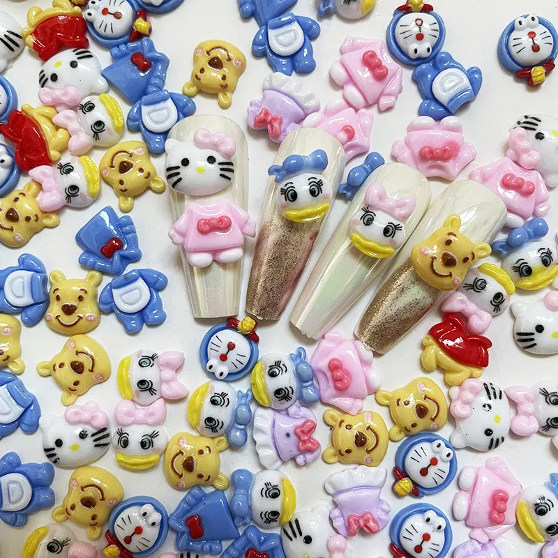 

Mickey Mouse Donald Duck Nail Parts Nail Art Decoration Accessories Supplies for DIY Jewelry Cartoon Nail Toys Gift for Girls