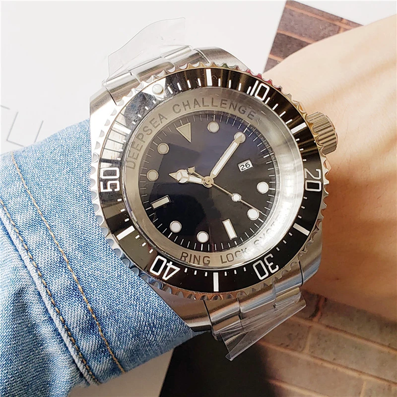 

51mm AAA Clocks Dropshipping Popular Luxury Watches for Mens High Quality Automatic Mechanical Big Dial Black Blue Ceramic Heavy