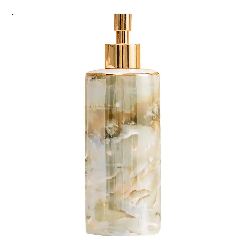 

Ceramic hand sanitizer bottle Nordic press bottle creative high-end bathroom lotion shampoo shower gel bottle sub-bottle