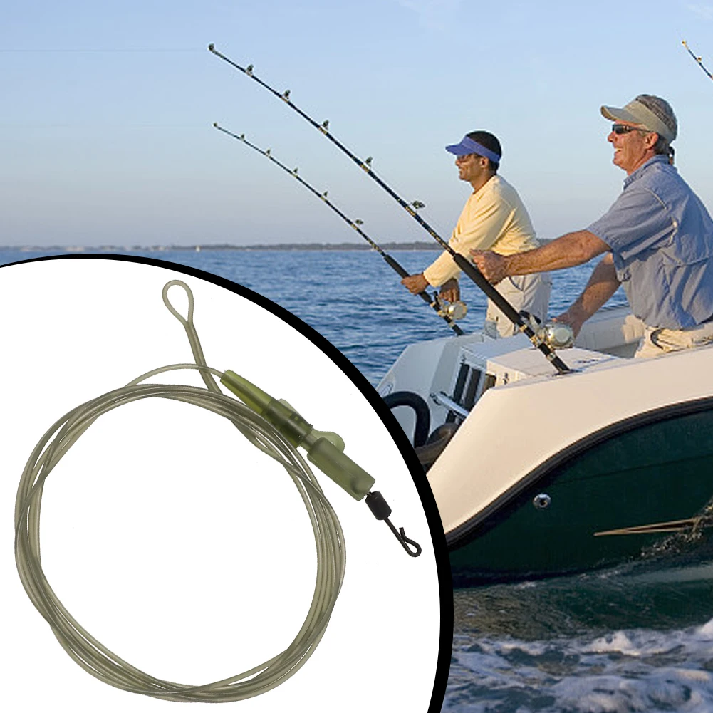 

Carp Leaders Lines Leaders 1m Long 45LB Connector Fishing Tackle Fluorocarbon Carp Leaders Quick Change Swivels