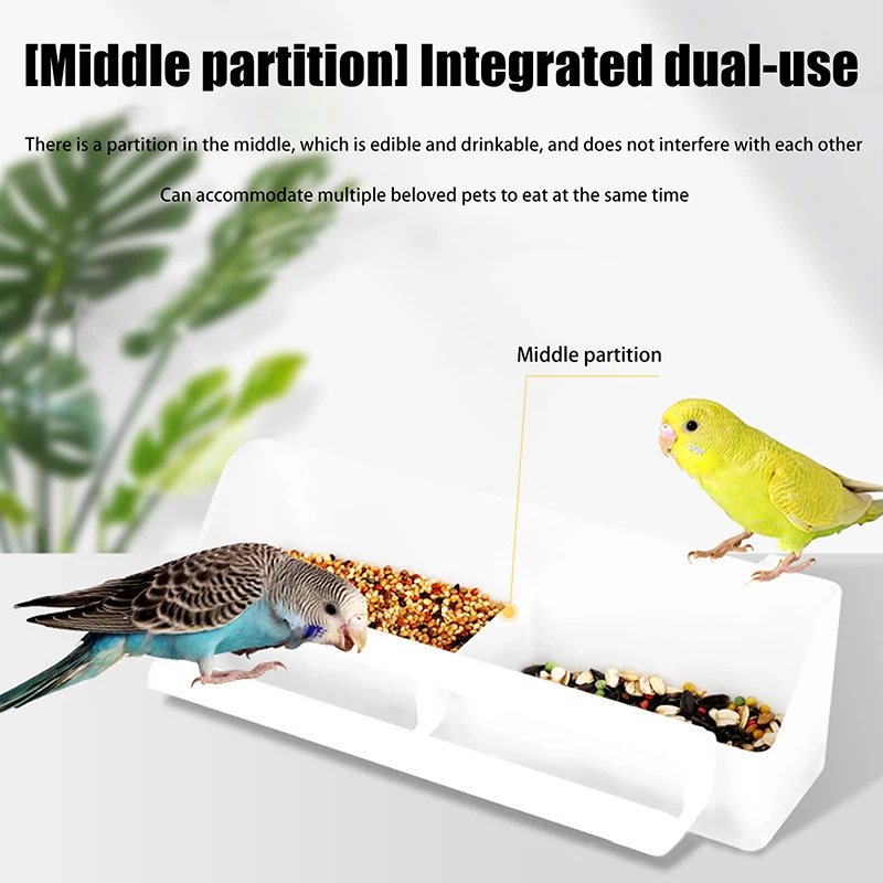 Кормушка для птиц двойная пластиковая кормушка воды семян диспенсер корма