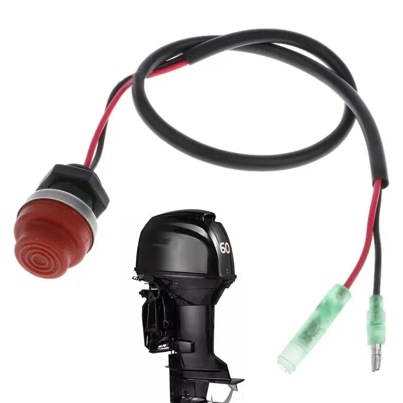 

Universal Boats Outboard Switch Engine Motor Lanyard Kills Urgent Stop Button Keyless Push Button, Applicable to All Yahama Boat