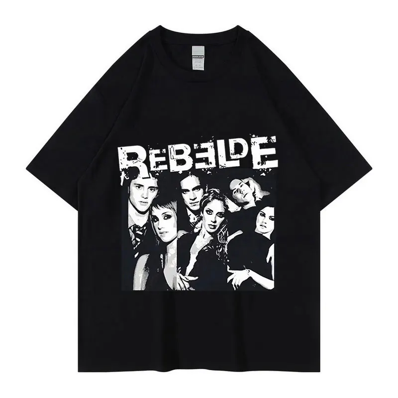 

Rebel de Tour концерт 2023 Ретро графическая футболка Топы для ТВ-шоу 100% хлопок футболка для мужчин женщин хип-хоп футболки оверсайз уличная одежда