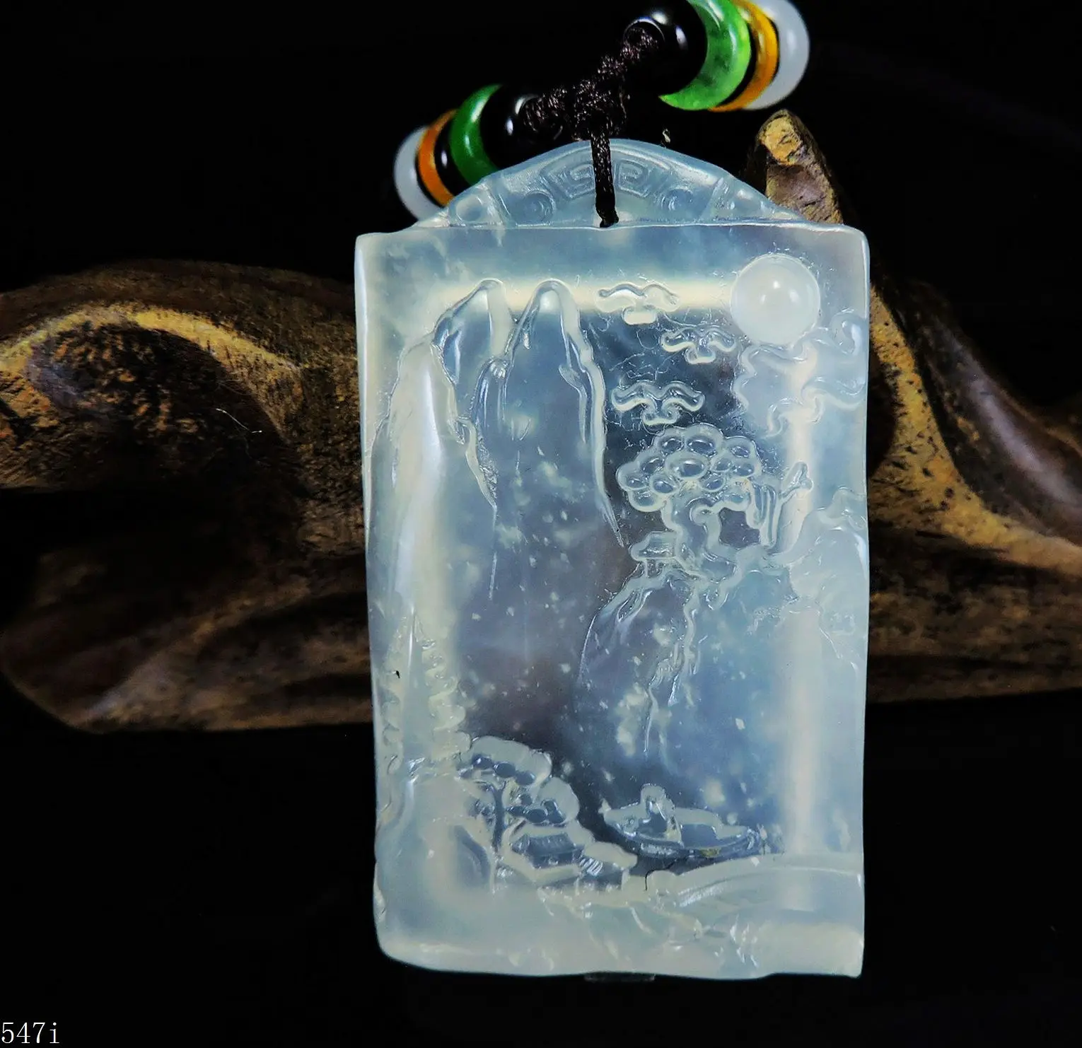 Нефритовая бижутерия искусственное ожерелье ручная работа ландшафт Нефритовое