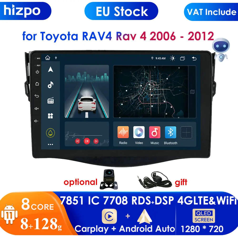 Автомагнитола 2 din для Toyota RAV4 RAV 4 2006 - 2012 с GPS мультимедийной навигацией Android