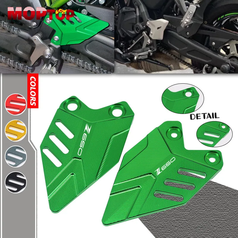 

For Z650 NINJA650 Z 650 Ninja 650 2018-2023 Motorcycle Accessories Footrest Front Pedal Wing Bracket Heel Plates Guard Protector