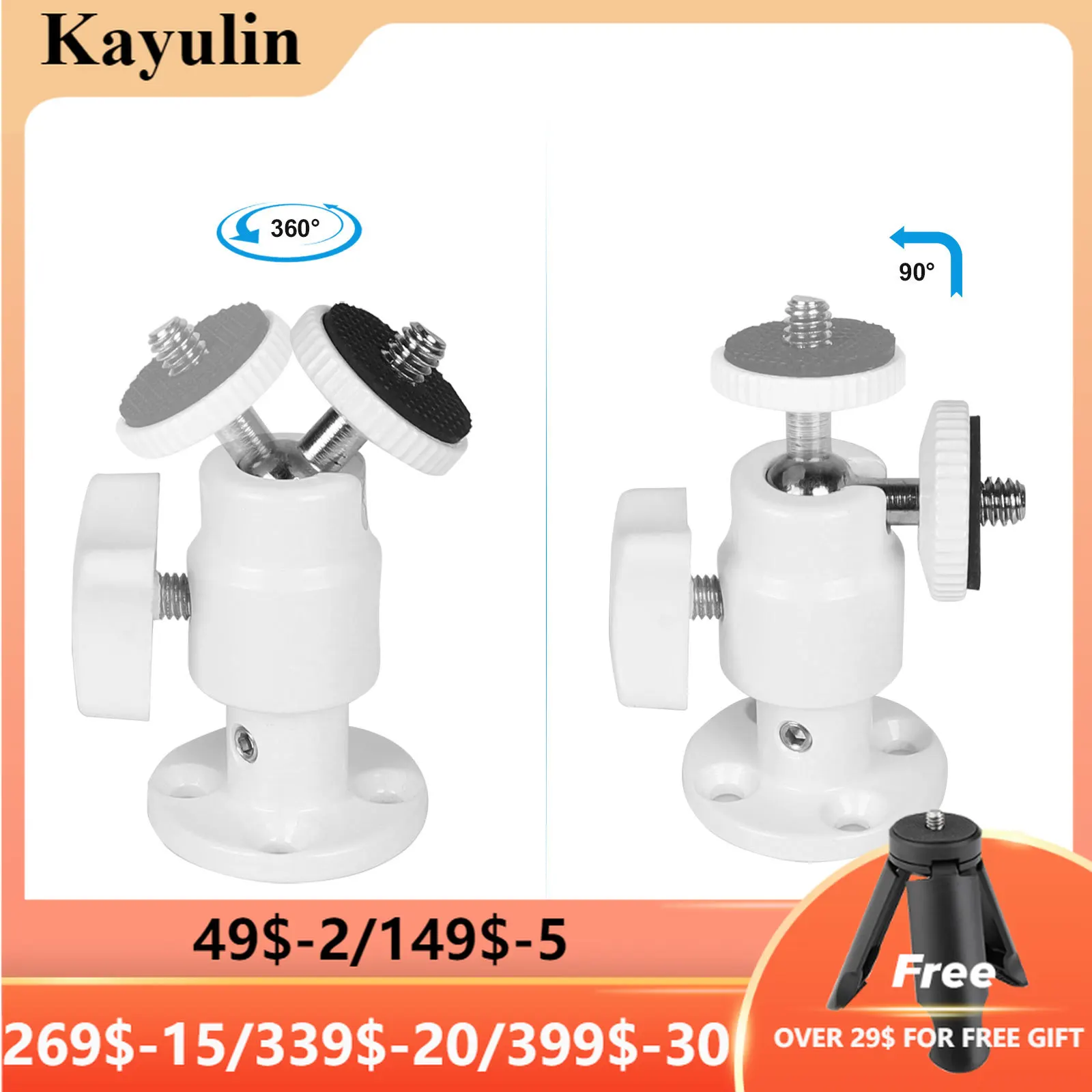 

Настенное крепление для системы видеонаблюдения, с шаровой головкой 1/4 дюйма