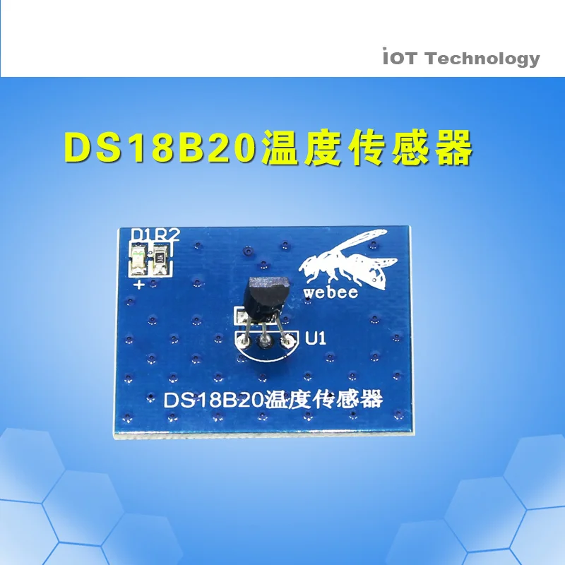 Модуль датчика температуры NetBee DS18B20, стандартный интерфейс датчика NetBee IoT Модуль датчика температуры NetBee DS18B20, стандартный интерфейс датчика NetBee IoT