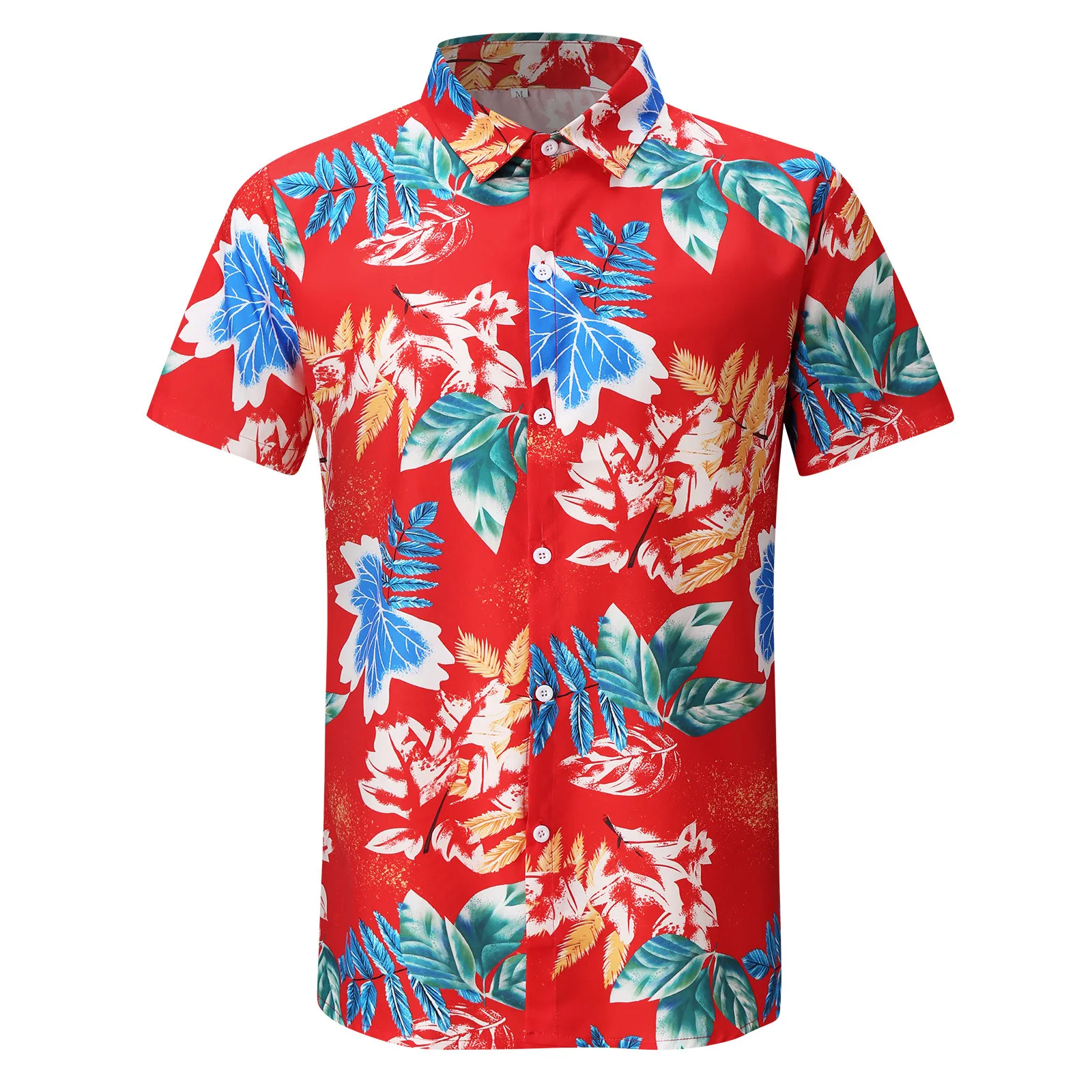 

Top Blouse Spring Shirts Printed Men's Short Beach Fashion Casual Summer Sleeve Men Shirts Yoga Pack