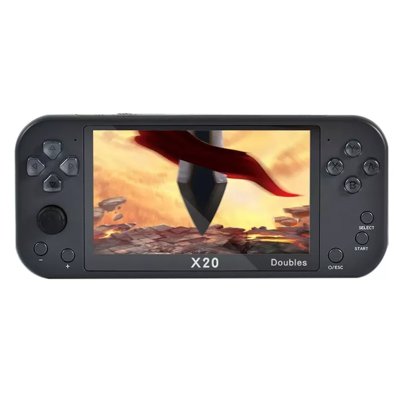 

X20 5.1-Inch Handheld Game Console, Retro Video Games Console , Supporting 2 Players and TV, 2500MAh 8GB