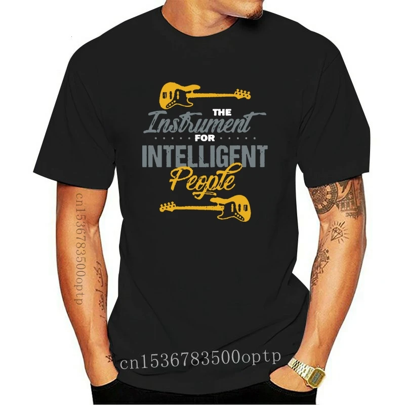 

Bass Guitar The Instrument For Intelligent People Men T-Shirt Black Cotton S-3Xl New Fashion Tee Shirt