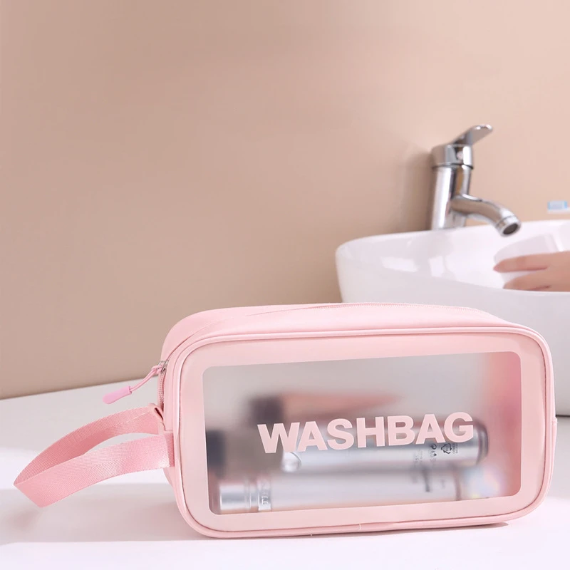 Портативная дорожная косметичка для женщин прозрачная Водонепроницаемая
