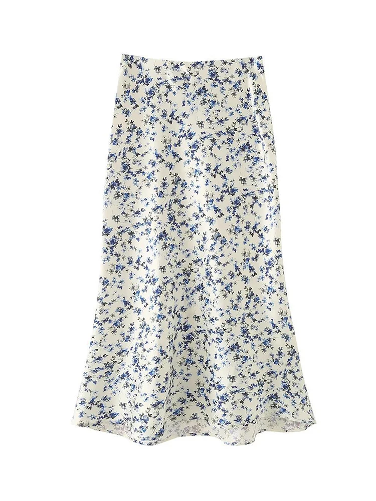Летние женские длинные юбки с цветочным принтом