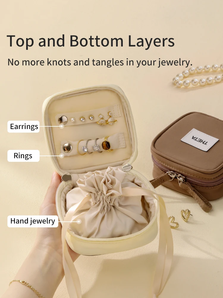 Классическая однослойная коробка для хранения ювелирных изделий женщин