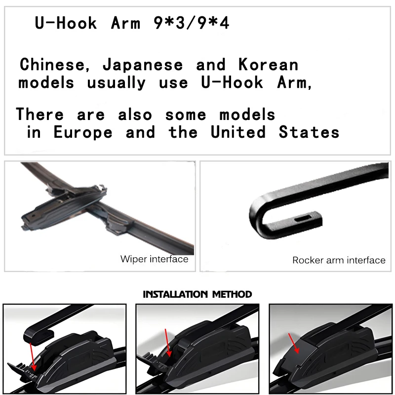 

Car Windshield Wiper Blades Universal Soft Double Layer Rubber Frameless Bracketless Brushes Accessories Windscreen Window Front