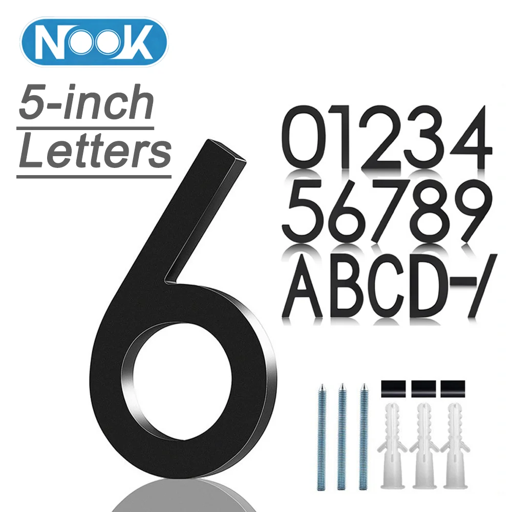 

Акриловая адресная табличка черная 5 дюймов