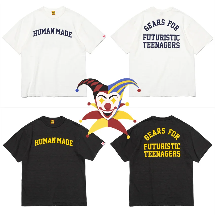 

HUMAN MADE GRAPHIC T-SHIRT Men Women Slub Cotton T Shirt White Black Tees