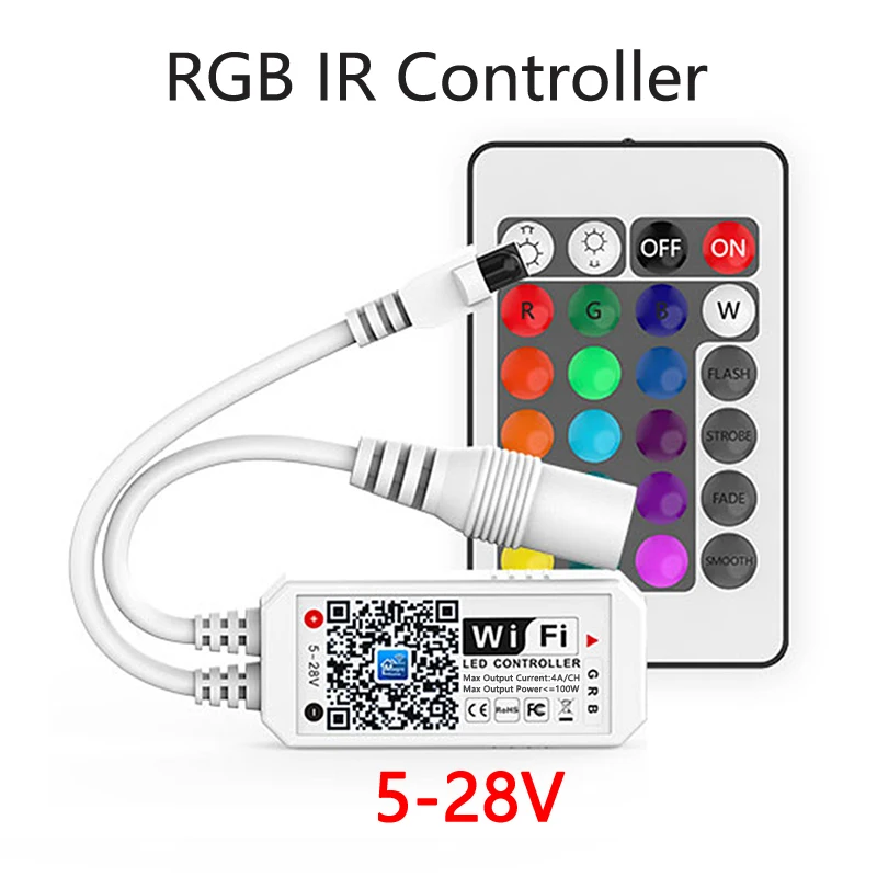 5 в 12 В 24 Wi-Fi светодиодный контроллер Magic Home RGB RGBW RGBWW для светодиодной ленты 5050 2835 5630