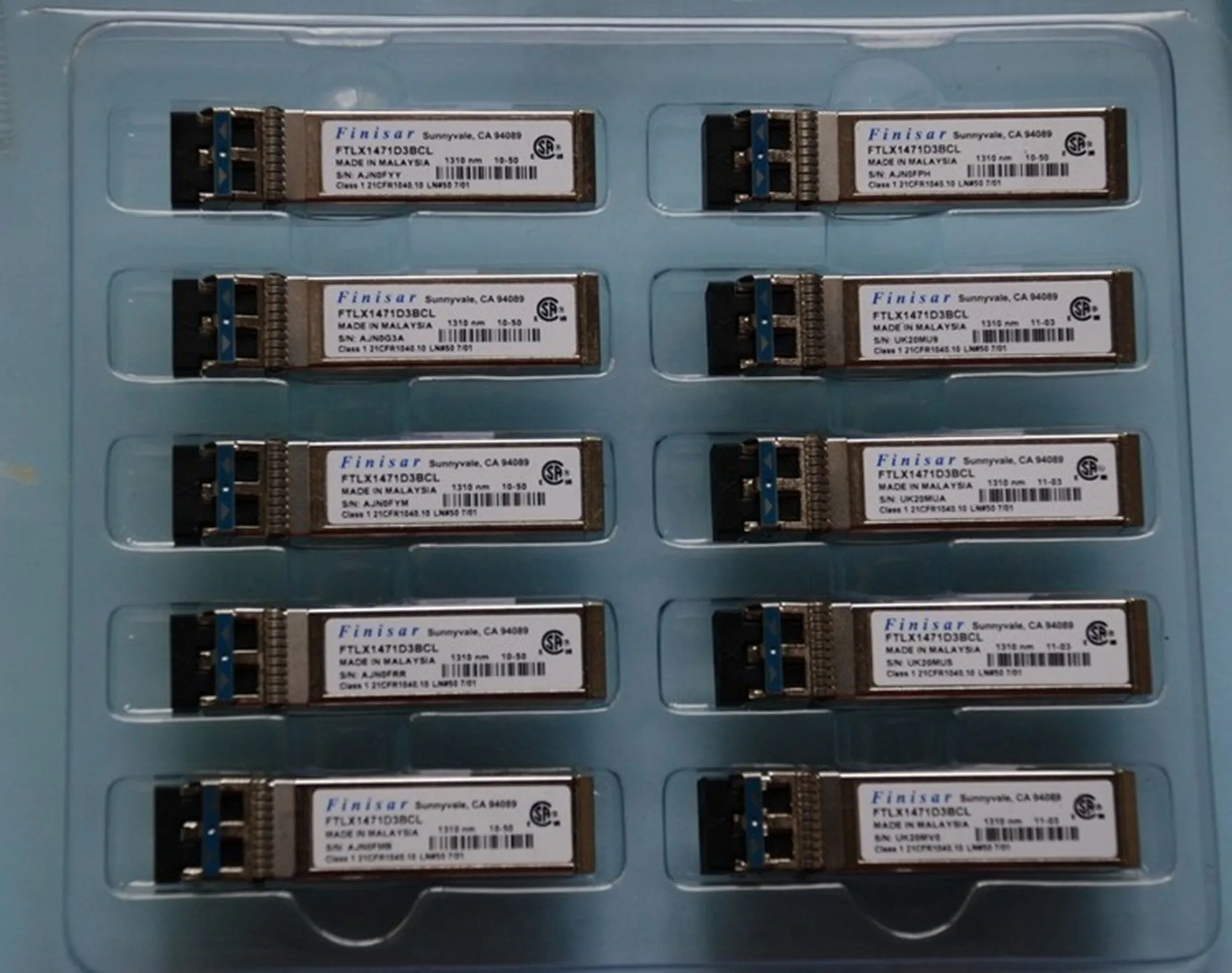 Finisar Module 10gb 10km Transceiver FTLX1471D3BCL FTLX1471D3BTL FTLX1475D3BCL FTLX1475D3BTL Compatible Universal Fiber Module