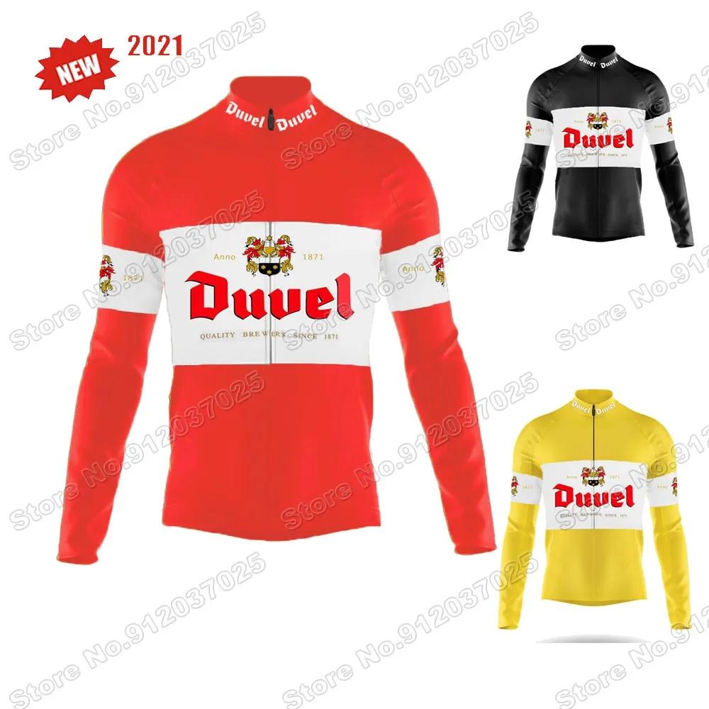 

Команда Duvel 2021, мужская летняя велосипедная Джерси с длинным рукавом, одежда, гоночная дорожная велосипедная рубашка, велосипедные топы, гор...
