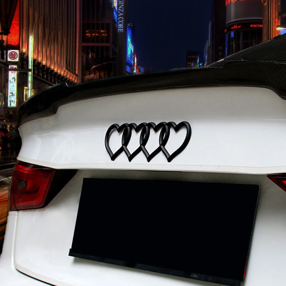 Наклейка-эмблема в форме сердца для заднего багажника автомобильная наклейка