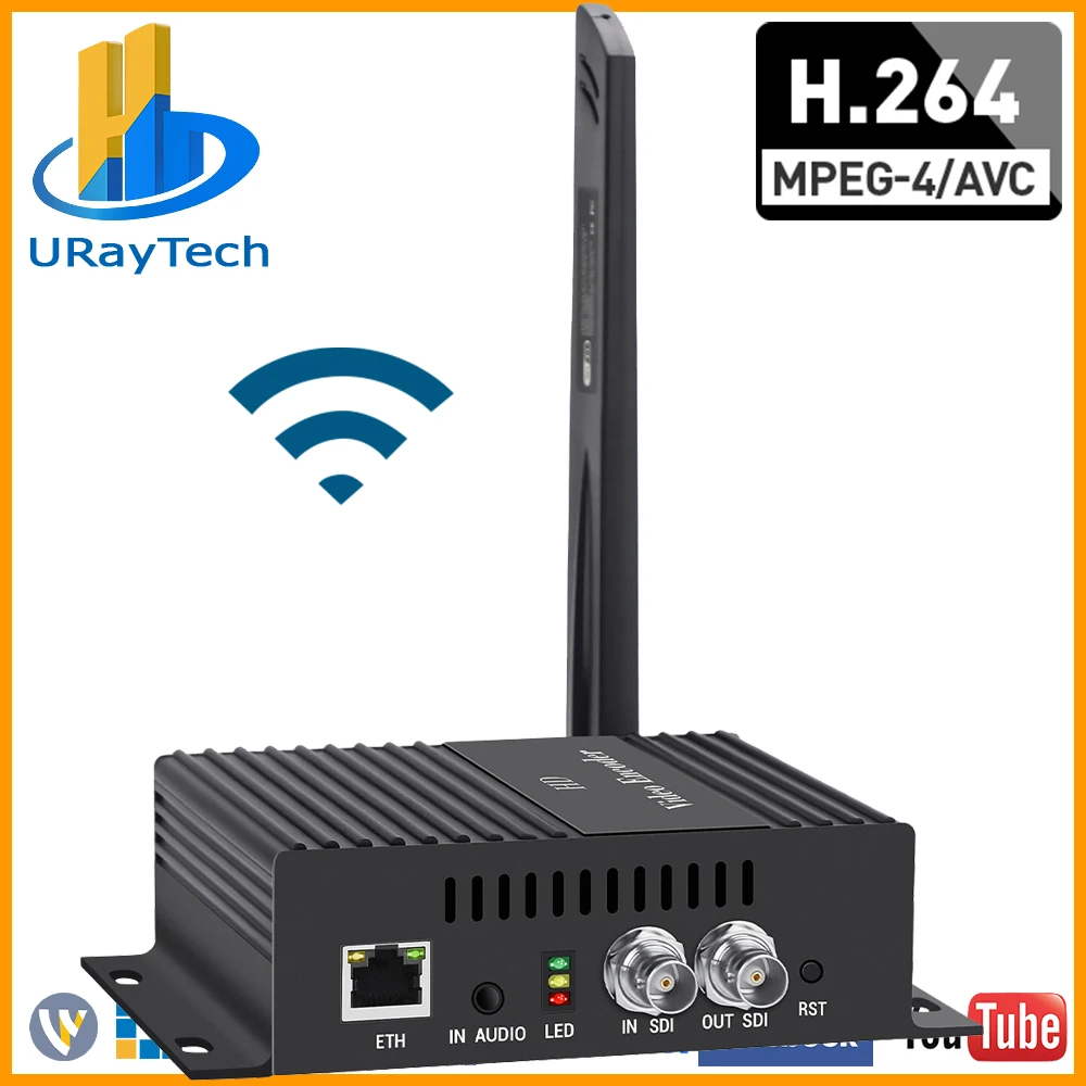 Беспроводной MPEG4 H.264 SD HD 3G SDI к IP кодер потокового видео кодер-декодер WI-FI с HTTP RTSP RTMP