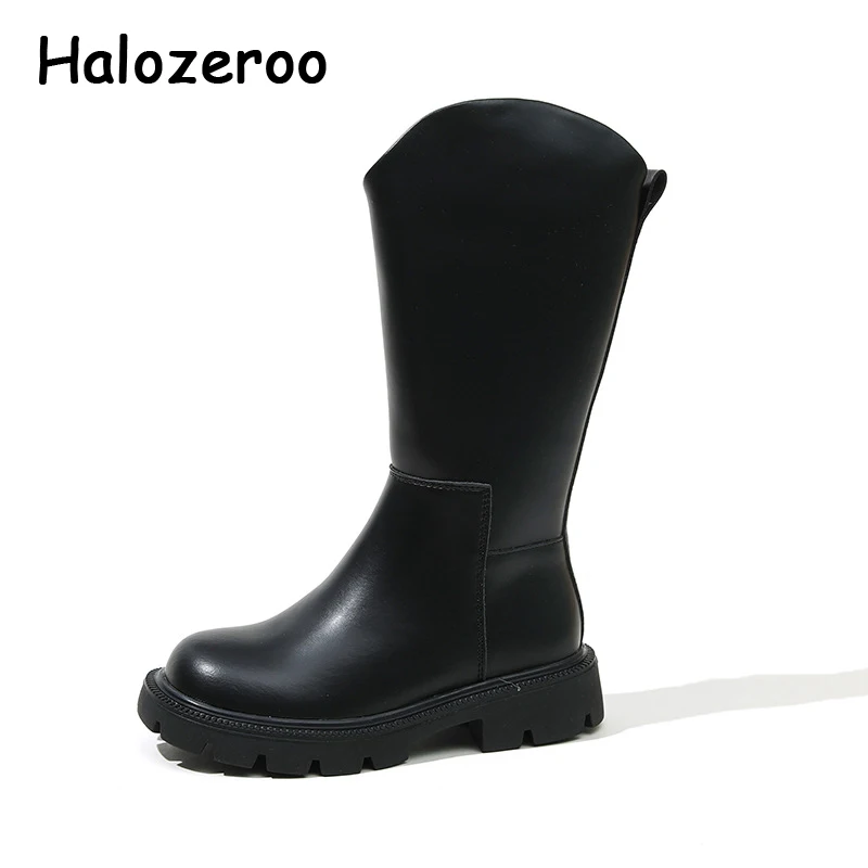 

Новинка, детские сапоги для верховой езды, черные сапоги до колена для маленьких девочек, детские брендовые модные сапоги, сапоги принцессы, кожаные сапоги на платформе для зимы