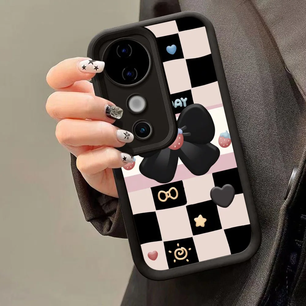 MK-2 Черно-белый клетчатый утолщенный противоударный чехол для VIVO Y52 Y53S Y20 Y20I Y20S Y20A