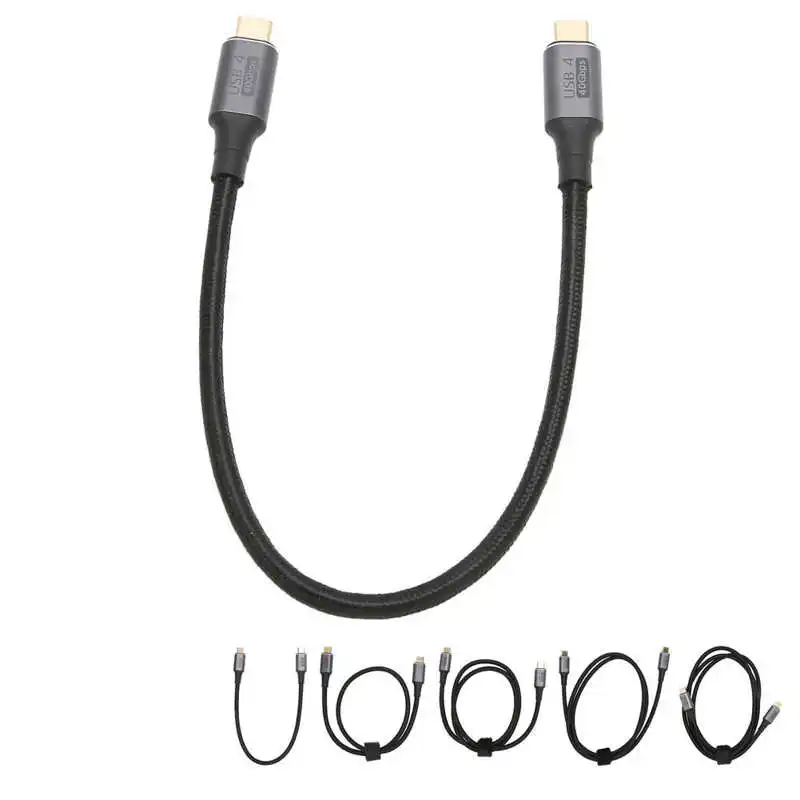 

Кабель для передачи данных USB 4,0 типа C кабель PD100W Быстрая зарядка 40 Гбит/с Высокоскоростная передача алюминиевый сплав высокая эффективност...