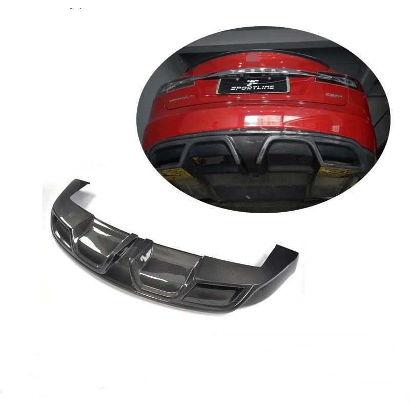 

Car Exterior Accessories Real Carbon Fiber Auto Rear Bumper Modified Spoiler Tail Lip For Ts Model S 14-15
