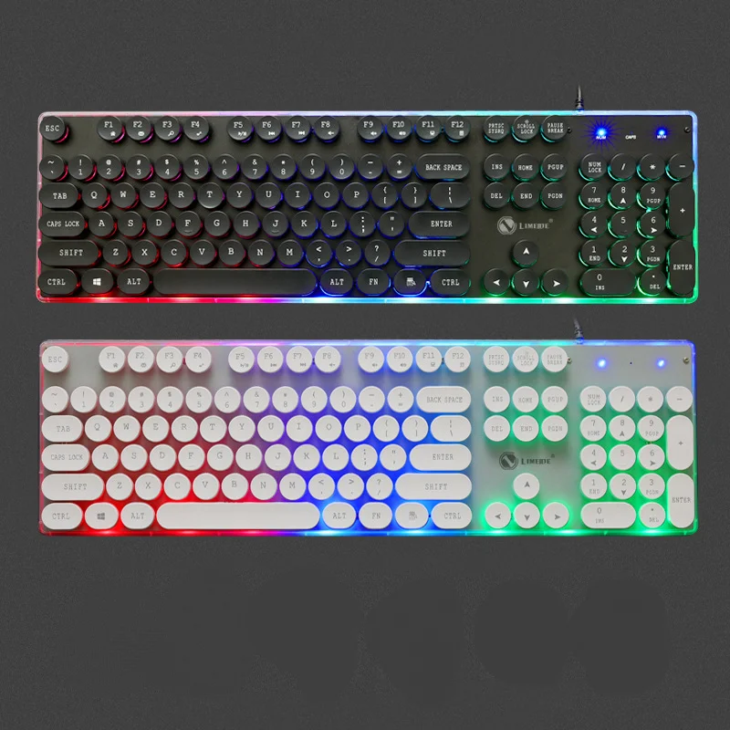 

Gaming keyboard Wired Gaming Mouse Kit 104 Keycaps With RGB Backlight Russian keyboard Gamer Ergonomic Mause For PC Laptop